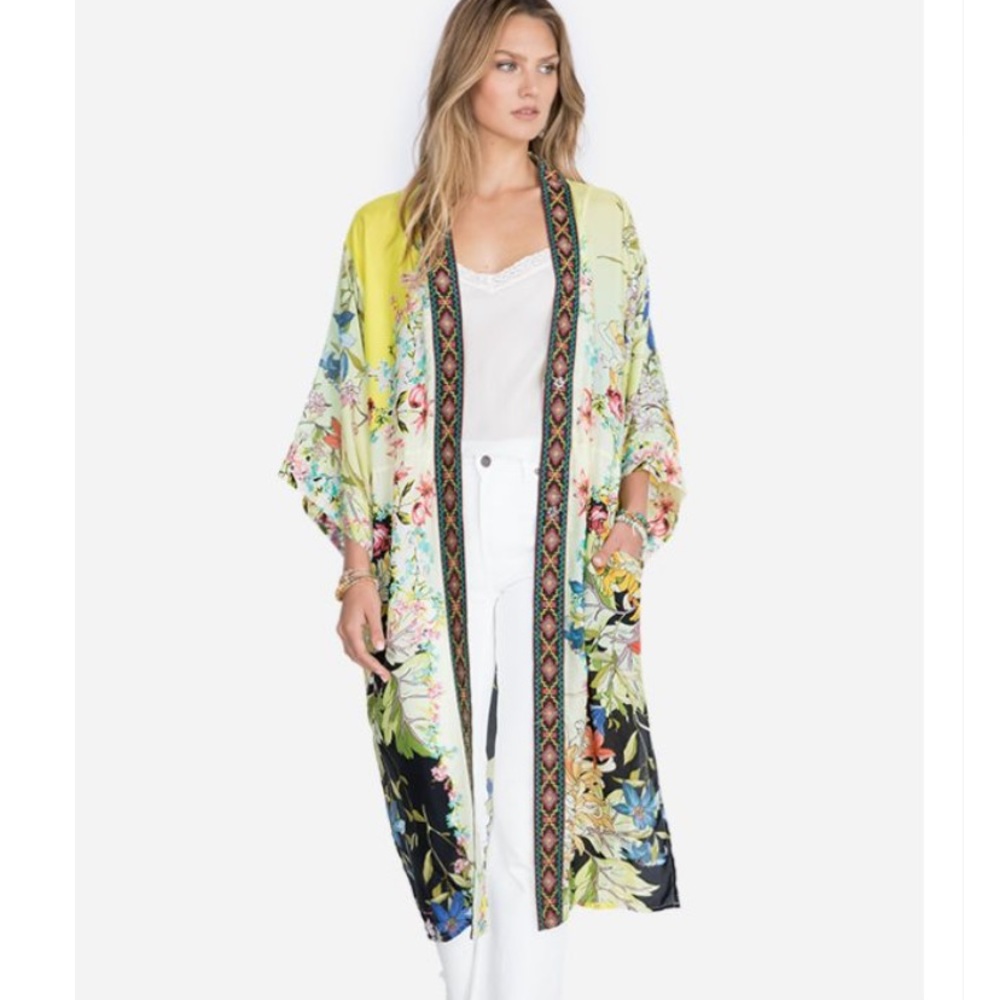 NWT Silk Tawney Kimono Johnny Was XS
